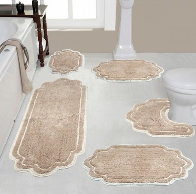 Allure Collection Cotton Tufted Bath Rug Set Set of 5 - Home Weavers
