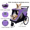 Kumasinova 2-in-1 Pet Bike Trailer,Push Cart with Quick Release Wheel,Internal Leash,Dual Cup Pockets,Storage Bag,Holds Pets Up to 100 lbs - 4 of 4