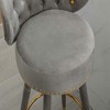 Resenkos Counter Bar Stools, Counter Stool,Counter Height Bar Stools Set of 2 for Kitchen Counter Solid Wood Legs Gray - 4 of 4