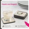 Pimpernel On The Farm Coasters - Set of 6 Cork-Backed Chicken Design Drink Coasters with Heat & Stain Resistant Surface - Rustic Country Table Décor - 3 of 4