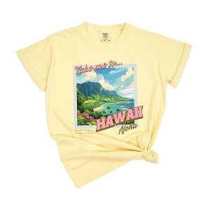 Simply Sage Market Women's Take Me To Hawaii Short Sleeve Garment Dyed Tee - 1 of 2