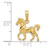 Black Bow Jewelry 14k Yellow Gold Small Walking Horse Pendant - 4 of 4