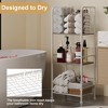 MOEPISY Towel Rack Free Standing 3-Tier M-Shaped Detachable Dividers, White - 3 of 4