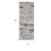 HomeRoots 8' Tan Ivory And Blue Abstract Distressed Runner Rug - 3 of 3
