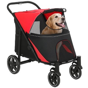 PawHut One-Click Foldable Large Doggy Stroller for Medium Dogs & Large Dogs, Pet Stroller with Storage, Dog Accessories, Dog Walking Stroller - 1 of 4