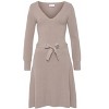 Women's V-Neck Belted Sweater Dress - LASCANA - 2 of 4