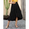 Coolmee Women's Maternity Maxi Skirt High Waist Boho Floral Fashion Ruffle Casual Flowy Swing Pleated A Line Long Skirts - 2 of 4