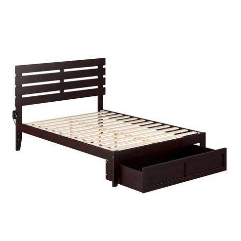 Full Oxford Bed With Foot Drawer Espresso - Afi : Target