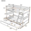 NicBex Twin Over Full Bunk Bed with Ladder and 2 Drawers,Loft Bed with Safety Guardrail for Bedroom,Espresso/Gray/White - 3 of 4