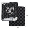 NFL Las Vegas Raiders Diagonal Ghost Checker Double Sided Ultra Cozy Blanket - 3 of 3