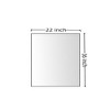 FONTOI Black Metal Rectangular Bathroom Wall Mirror, Modern Vanity Mirror with Glossy Frame, Decorative Accent for Home, Black, 36"*22"*0.75" - 4 of 4