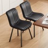 SEVOBAL Dining Chairs Set of 2 Faux Leather Kitchen Dining Room Chairs for Dining Room Modern Dining Table Chairs Lunch Coffe, Black, - 3 of 4
