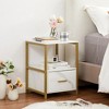 VECELO Modern Wooden Nightstand with Drawer Square End Bedside Tables with Open Shelf, Stable Metal Frame Small Side Tables - 4 of 4