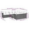 vidaXL 11 Piece Patio Sofa Set with Cushions Beige and Cream Poly Rattan - 6x Middle 4x Corner Table - 3 of 4