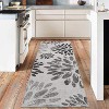 Area Rugs: Washable Non-Slip Floral Botanical Carpet, Soft Low Pile Foldable Stain Resistant Rugs for Bedroom - 3 of 4
