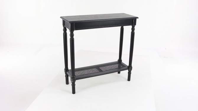 Wood Traditional Rectangular Console Table Black - Olivia & May, 2 of 10, play video