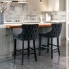 Lyngins Luxury Counter Height Bar Stool Set of 2, Waist-Wrapping Backrest, Counter Stools with Back Buttons, Dining Chairs for Kitchen/Home Bar - 4 of 4
