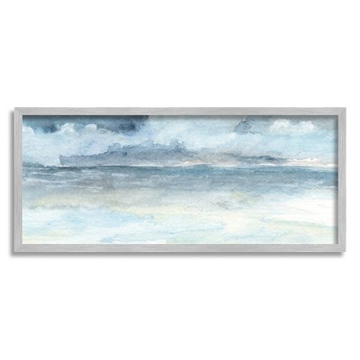Stupell Industries Abstract Cloudy Ocean Waves Framed Giclee