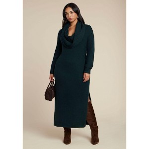 ELOQUII Cowl Sweater Dress - 1 of 3