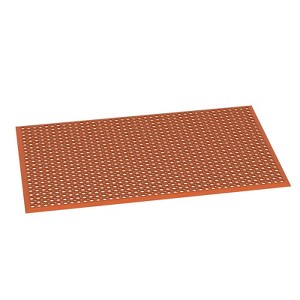 ROVSUN Interlocking Rubber Floor Mat for Restaurant Kitchen Bar Garage Anti Fatigue Flooring, Non-Slip Outdoor Drainage Mat - 1 of 4
