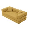 Convertible 3-Seat Sofa Bed, Modular Fold-Out Couch with Corduroy Fabric and Removable Backrest, King Size Sofa for Living Room & Bedroom - 4 of 4