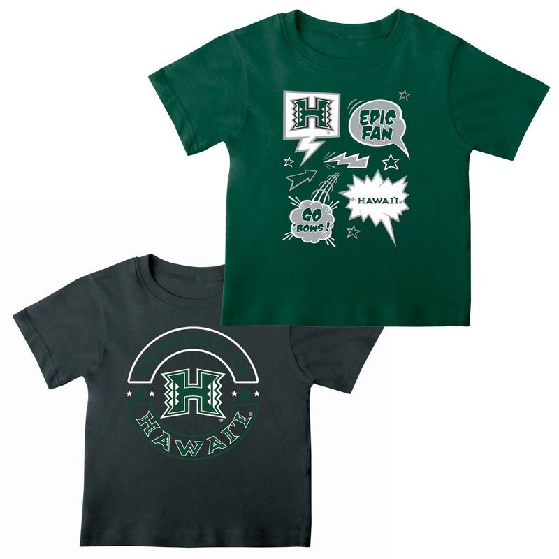 NCAA Hawaii Rainbow Warriors Toddler Boys&#39; 2pk T-Shirt, 1 of 4