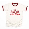 The Nice-ish List Club Distressed - Women's Ringer Graphic T-Shirt - 3 of 4