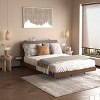 GDFStudio Ulric Modern Wooden Floating Bed Frame with Led Lights and Charging Station - 2 of 4