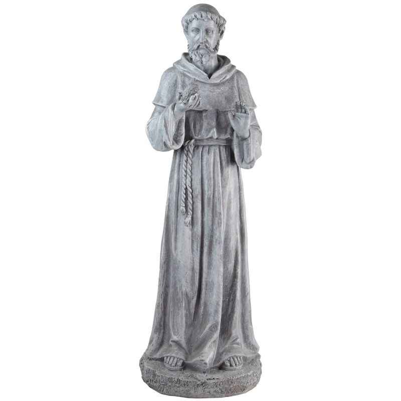 Northlight 28" St. Francis with Bird Outdoor Garden Statue, 1 of 6