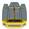 Costway 7 FT Kids Trampoline with Safety Enclosure Net Spring Pad Indoor Outdoor Heavy Duty Yellow/Blue/Green - 2 of 4