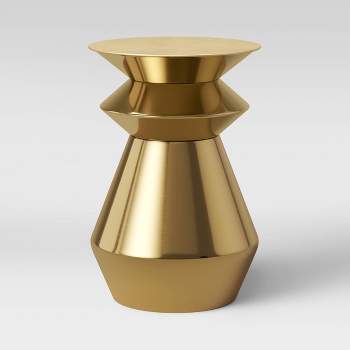 Zeeland Brass Drum Accent Table Gold - Threshold™