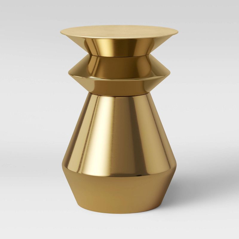 Zeeland Brass Drum Accent Table Gold - Threshold&#8482;, 1 of 7