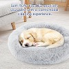 DOMETOUR Dog Bed Cat Bed, Round Donut Washable Pet Bed Plush Calming Dog Couch Cat Couch - 2 of 4