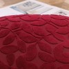 Kate Aurora Red Hook Cut Leaf Embossed Chenille Ultra Plush & Fluffy 18"x 18" Filled Accent Throw Pillow With Removable Zipper Shell/Cover - 2 of 4