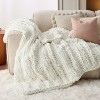 Bedsure Chunky Knit Throw Blanket for Couch - 100% Hand Knitted, 5.06 lbs Chenille Blanket for Bed Living Room Home Decor, Thick and Soft - 2 of 4