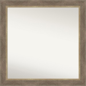 Amanti Art Driftwood Tan Non-Beveled Wood Framed Bathroom Vanity Wall Mirror - 1 of 4