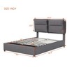 Upholstered Platform Bed With Hydraulic Storage System - ModernLuxe - image 3 of 4