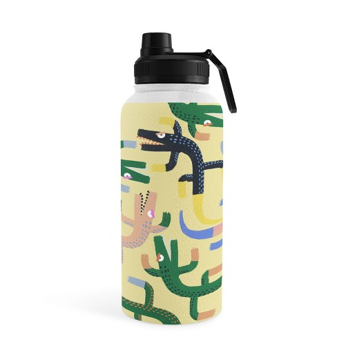 Simple Modern Disney 32oz Water Bottle w/ Straw Lid Insulated Metal Floral  Green