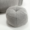 Aukfa Bean Bag Chairs with Ottoman, Bean Bag Modern Lazy Sofa Chair with High Resilient Foam Armrests for Living Room, Bedroom, Apartment, Coffee - 3 of 4