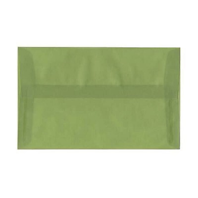 JAM Paper A10 Translucent Vellum Invitation Envelopes 6 x 9.5 Leaf Green PACV853I