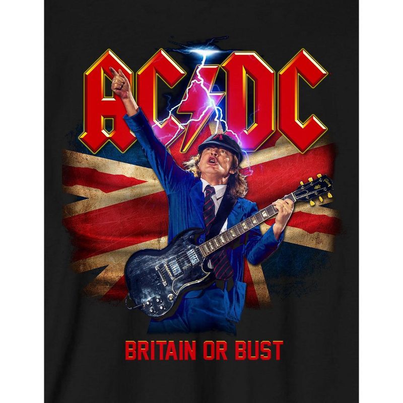 ACDC Manchester Or Bust Crew Neck Long Sleeve Men's Black Tee, 2 of 4