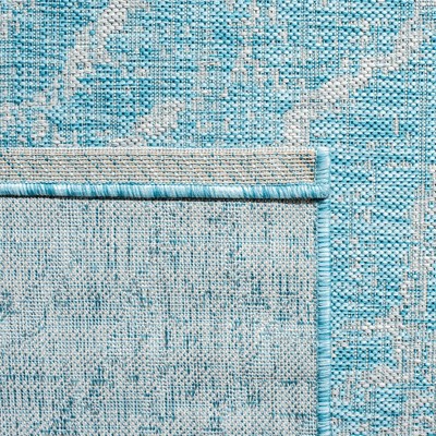 Elegant Gray Synthetic Rectangular Easy-Care Indoor/Outdoor Rug