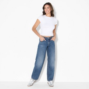 Women's Mid-Rise Barrel Jeans - Wild Fable™ - 1 of 3