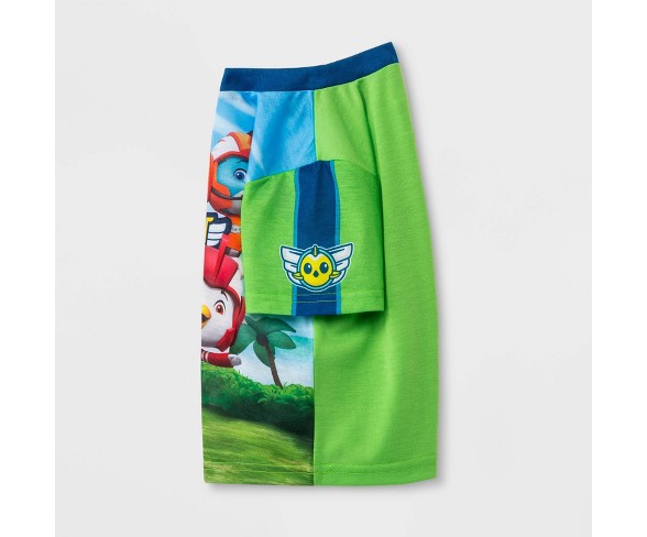 Baby Boys' Top Wing 2pc Pajama Set - Green/Navy 12M