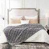 Cozy Bliss Faux Fur Throw Blanket Soft Textured Throw - 2 of 4