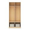 Guidecraft EdQ 2-Section Wooden Storage Locker with Bench Seat for Classroom, Kids Cubby Organizer with Shelves and Hooks for Coats - 3 of 4