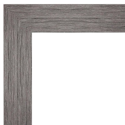 Silver Full Length Bathroom Mirror with Pinstripe Plank Frame