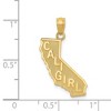 Black Bow Jewelry 14k Yellow Gold Cali Girl State Pendant - 4 of 4