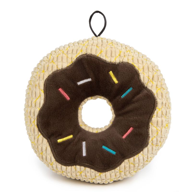 TrustyPup Chocolate Donut Durable Plush Dog Toy, 1 of 14