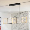 LLHZSY Rustic Aluminum Dimmable Rectangle LED Linear Pendant Light Fixture- W43 3/10" - 2 of 4